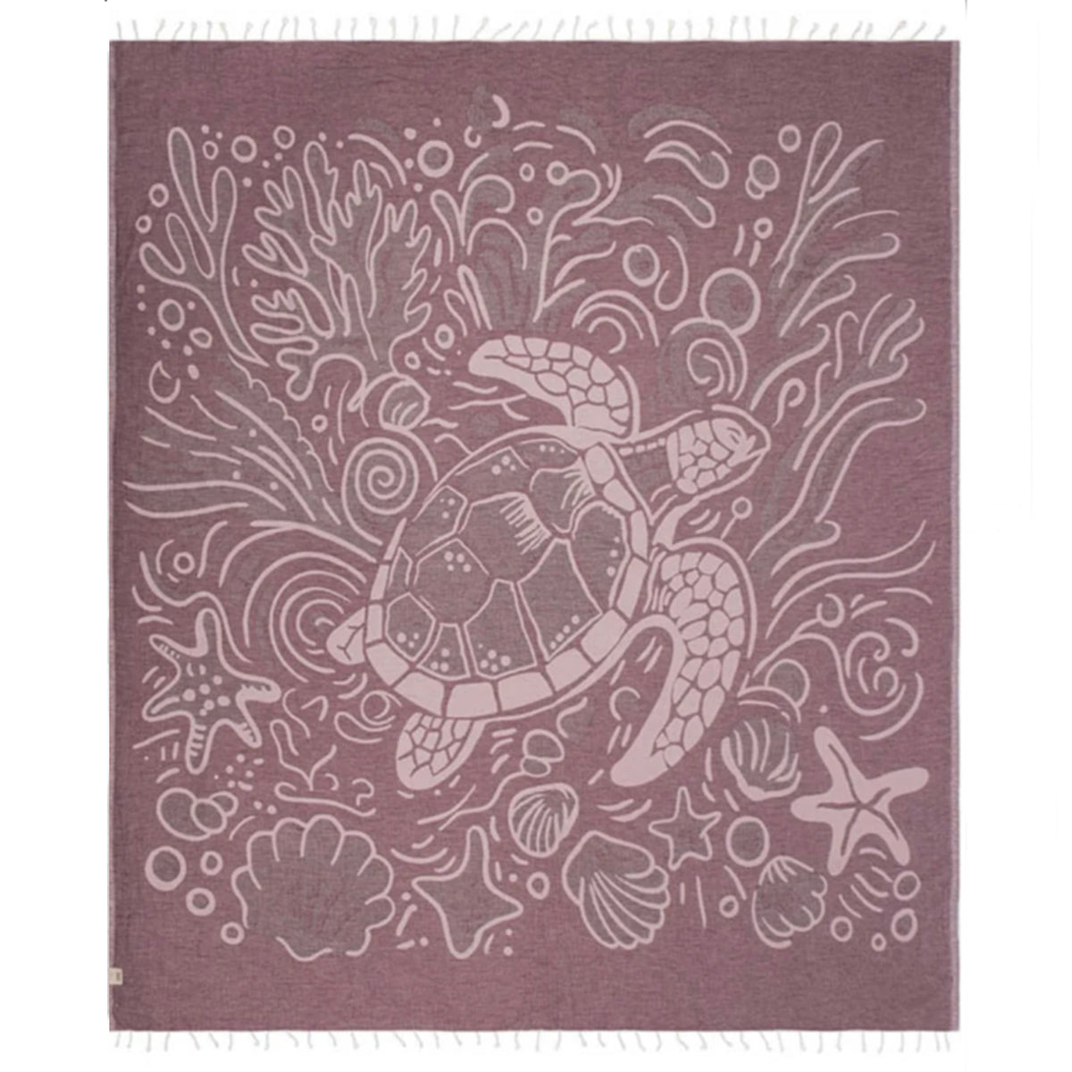 Sand Cloud XL Towel - Coral Turtle