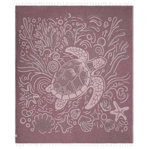 Sand Cloud XL Towel - Coral Turtle