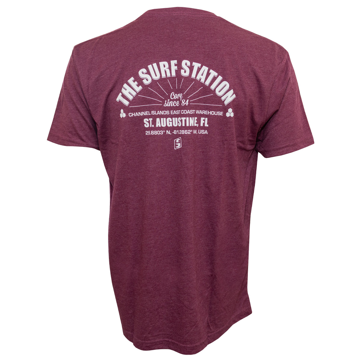 Surf Station Core Since 84 Men's T-Shirt - Maroon