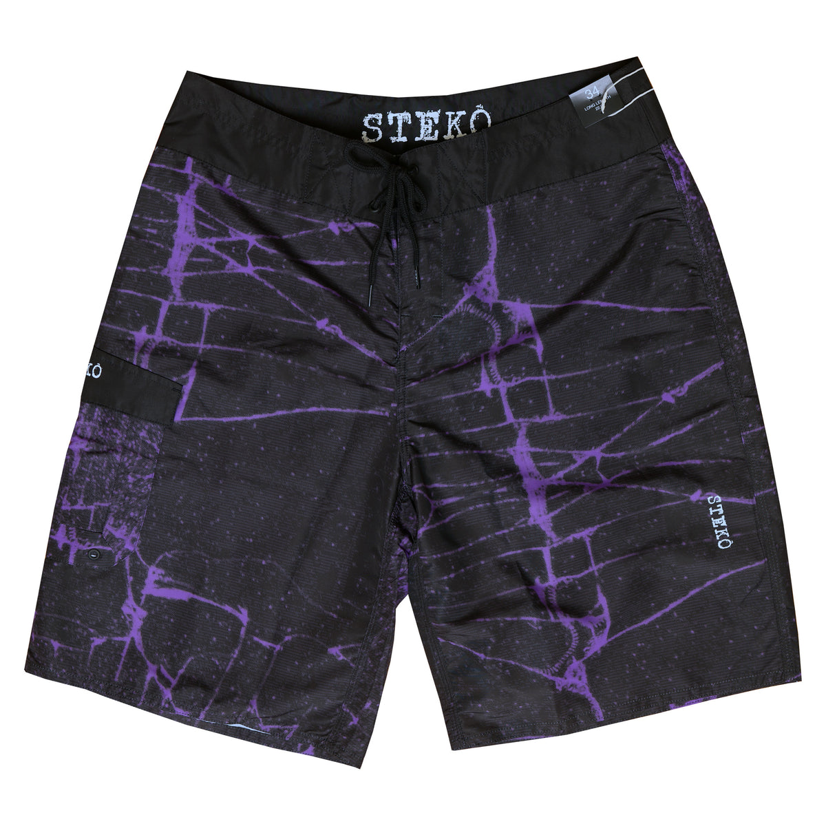 Steko Cracked Men's Boardshorts - Black