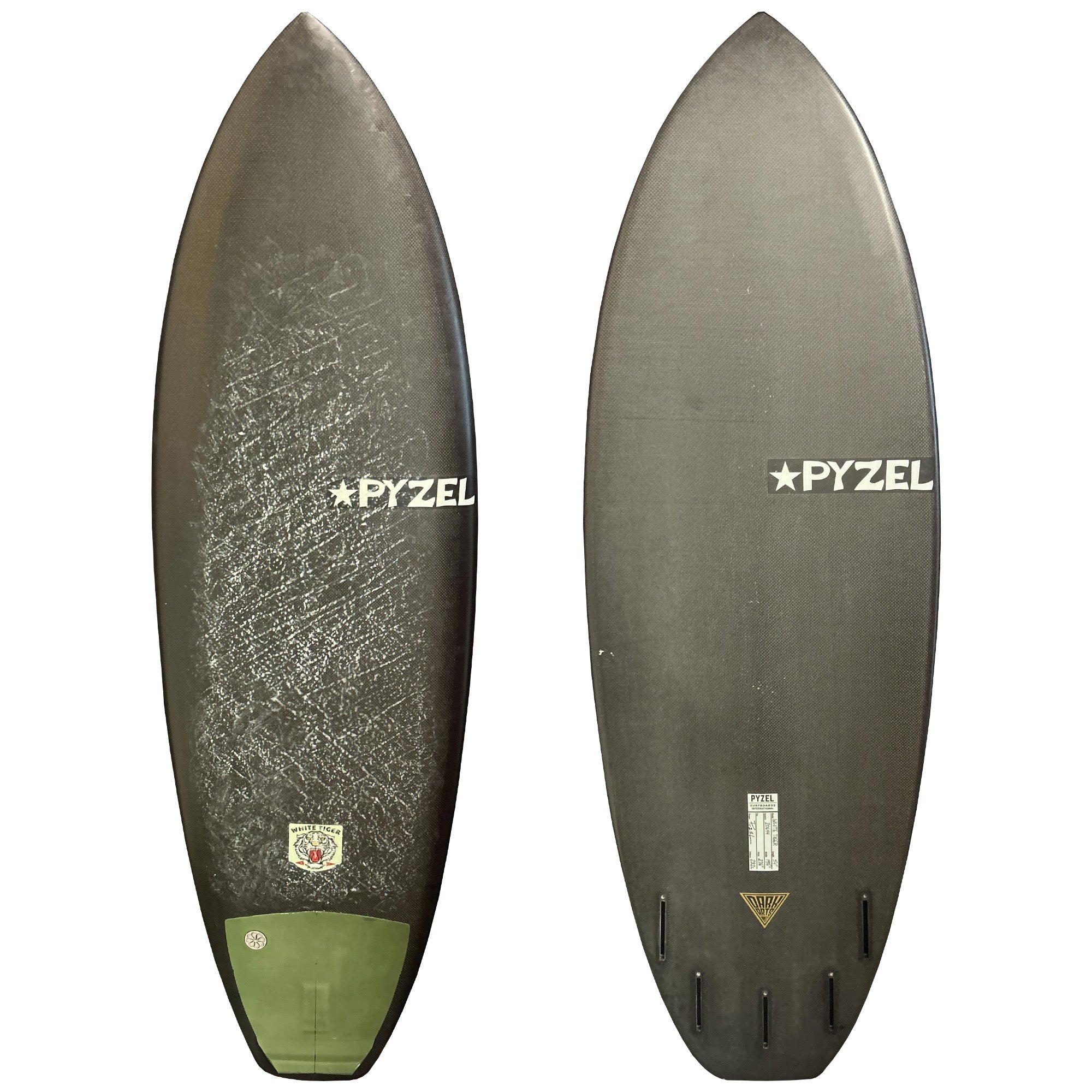 Pyzel White Tiger Dark Arts 5'4 Consignment Surfboard - Futures