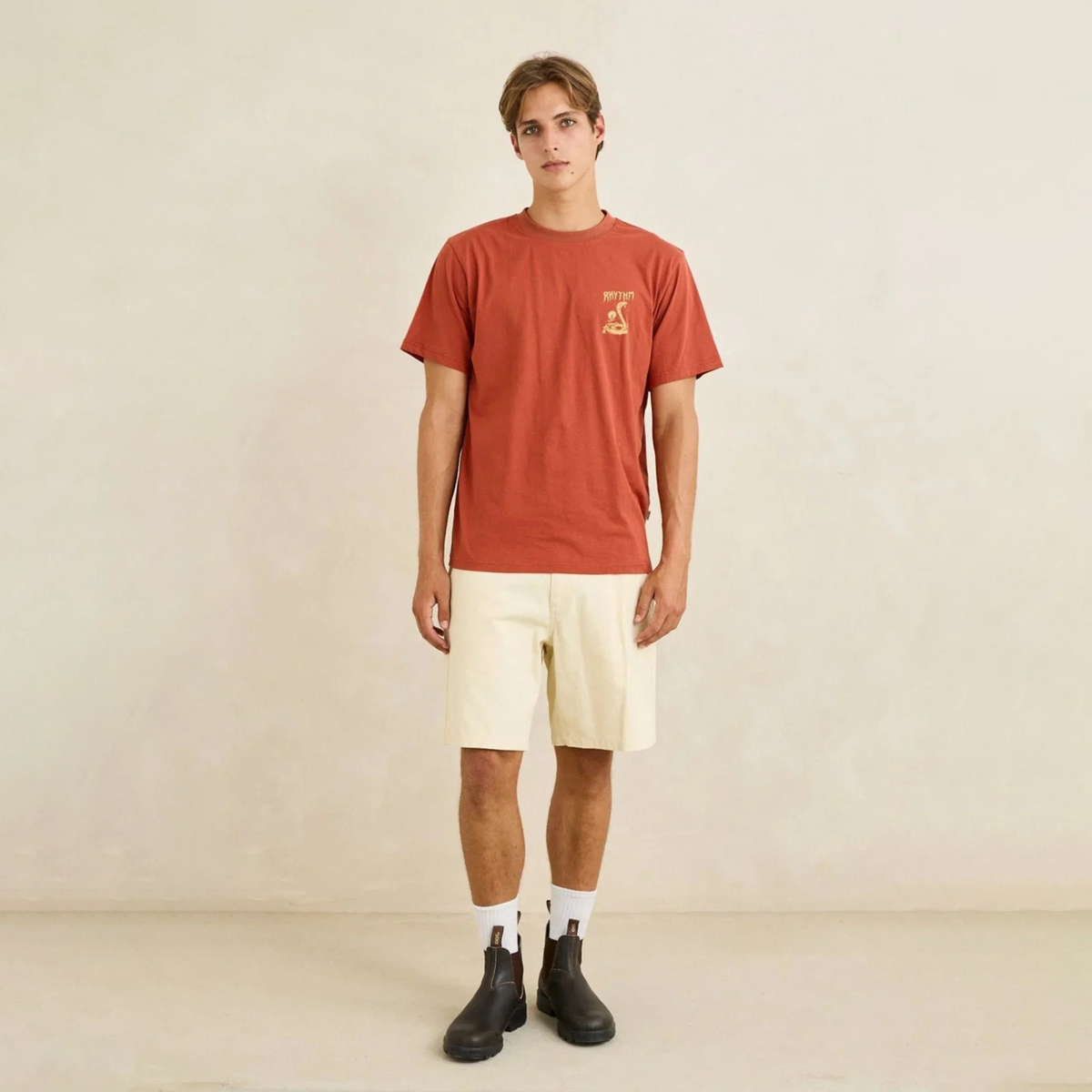 Rhythm Desert Daze Vintage Men's S/S T-Shirt - Rust