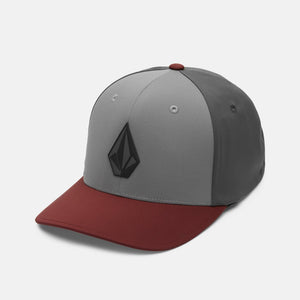 Volcom Stone Tech Flexfit Delta Men's Hat - Burgundy