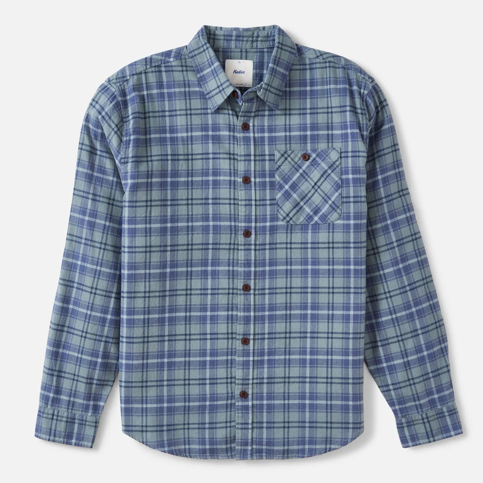 Katin Derek Men's L/S Flannel - Dusty Blue