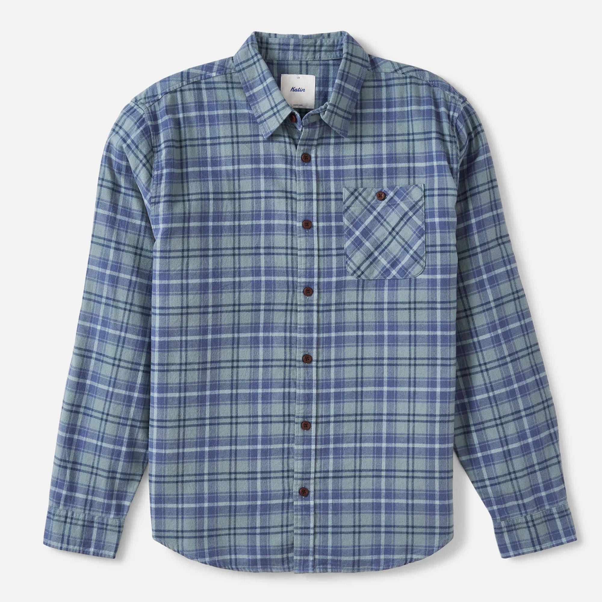 Katin Derek Men's L/S Flannel - Dusty Blue