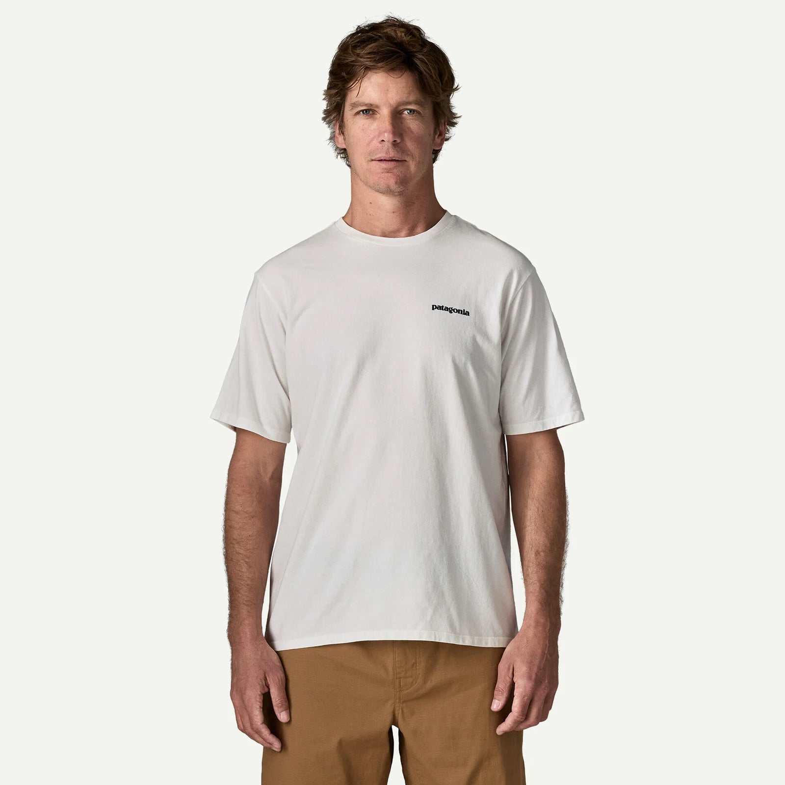 Patagonia P-6 Logo Responsibili-Tee Men's S/S T-Shirt - Fiber White