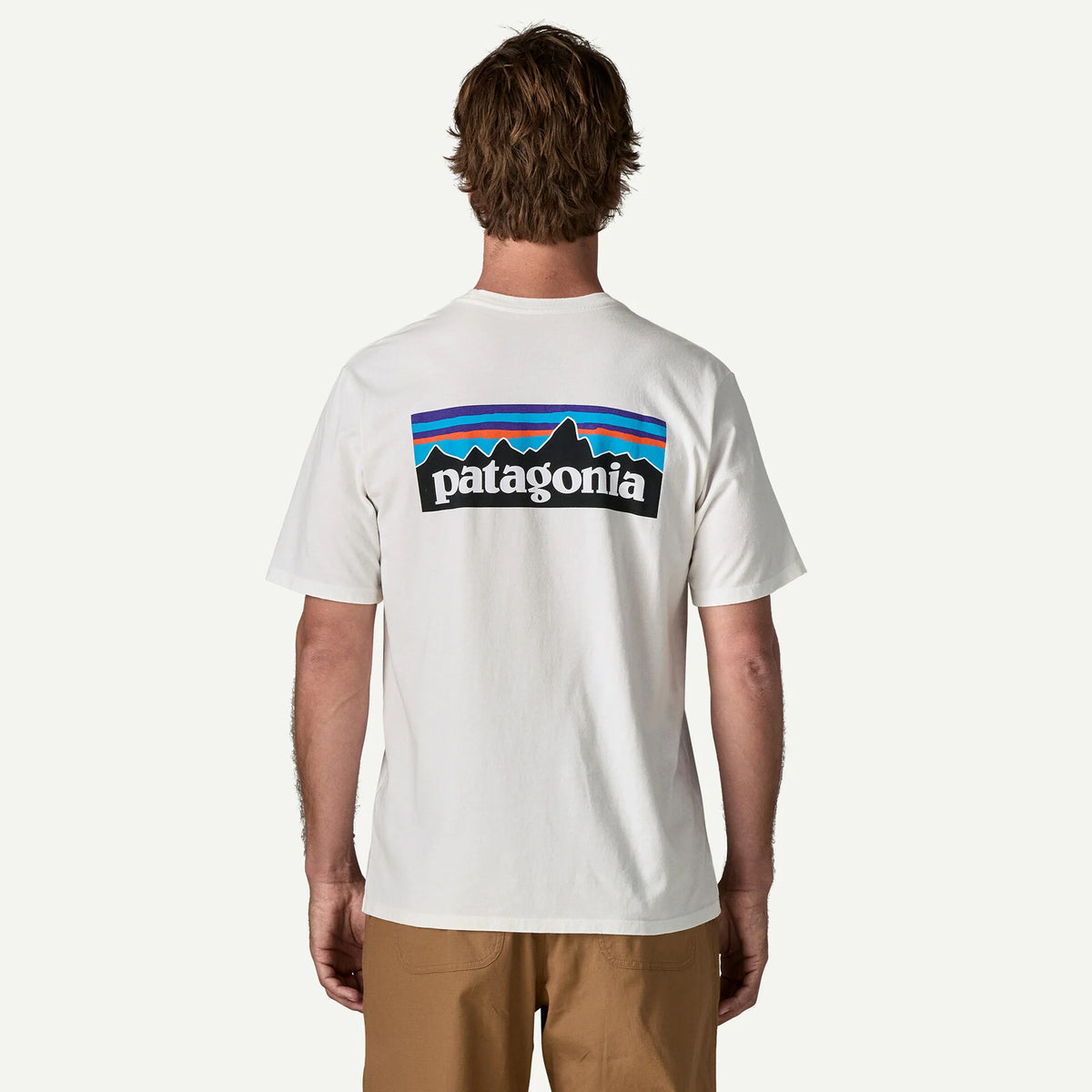 Patagonia P-6 Logo Responsibili-Tee Men's S/S T-Shirt - Fiber White