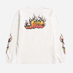 Lost Flame Lam Men's L/S Shirt - White