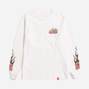 Lost Flame Lam Men's L/S Shirt - White