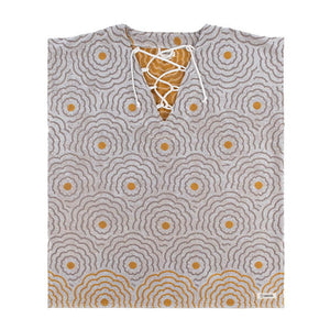 Sand Cloud Flower Waves Women's Cover Up - Grey