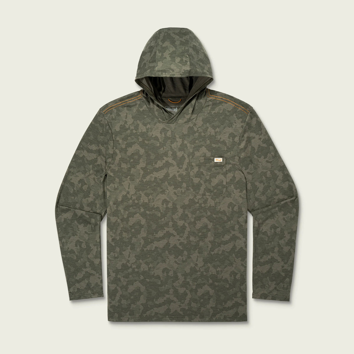 Marsh Wear Buxton Hagood Performance Men's L/S Hoodie - Fossil Foxhole Camo