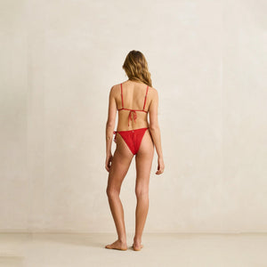 Rhythm Gigi Slide Tri Women's Bikini Top - Red