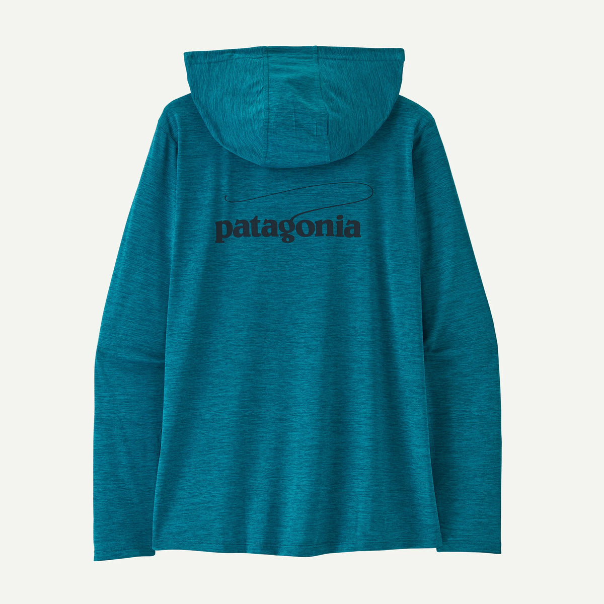 Patagonia Capilene® Cool Daily Casting Logo Women's L/S Hoodie - Glacial Blue: Light Glacial Blue X-Dye