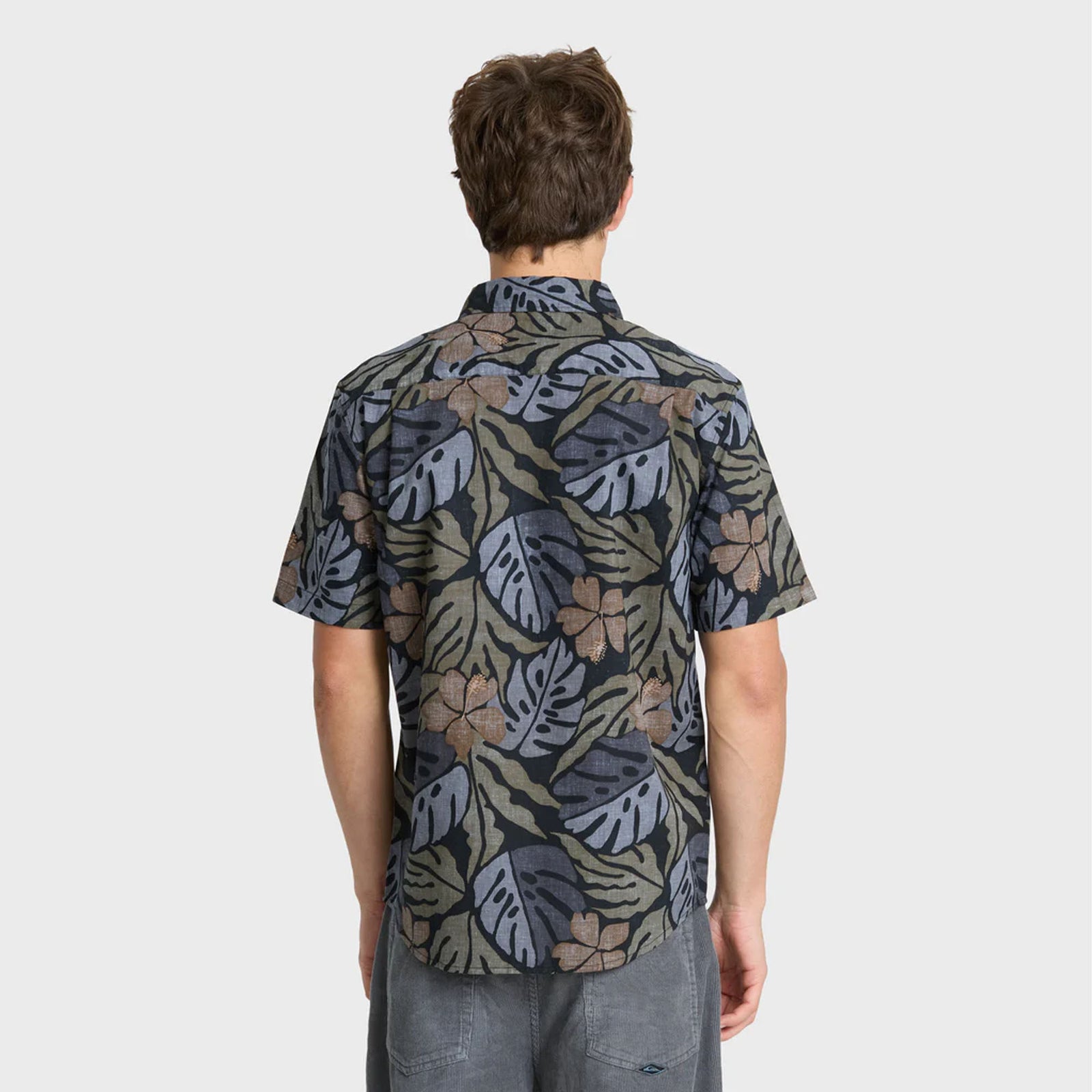 Quiksilver Palm Breeze Classic Men's S/S Dress Shirt - Grape Leaf