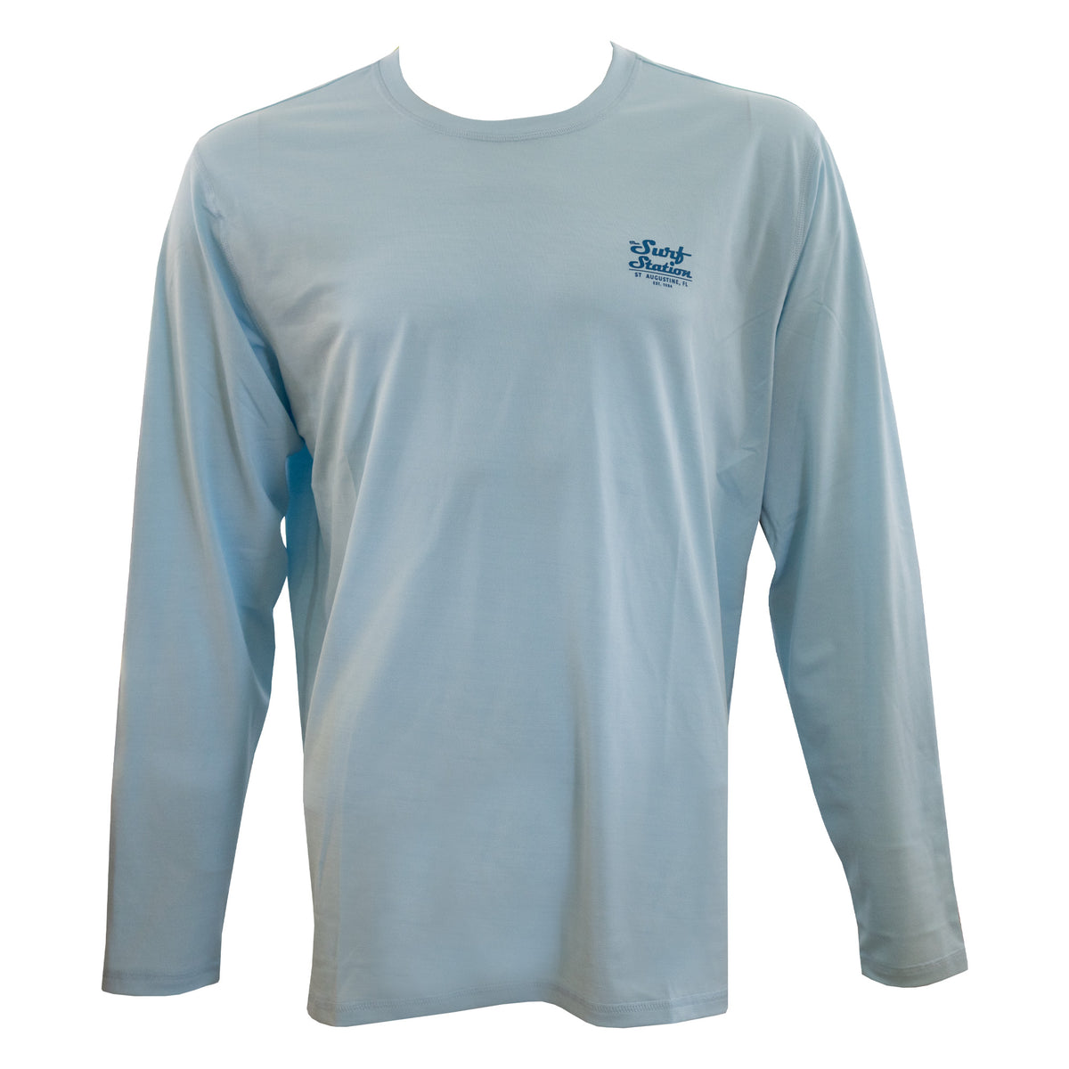Surf Station Hybrid Men's L/S Sun Shirt - Heather Blue