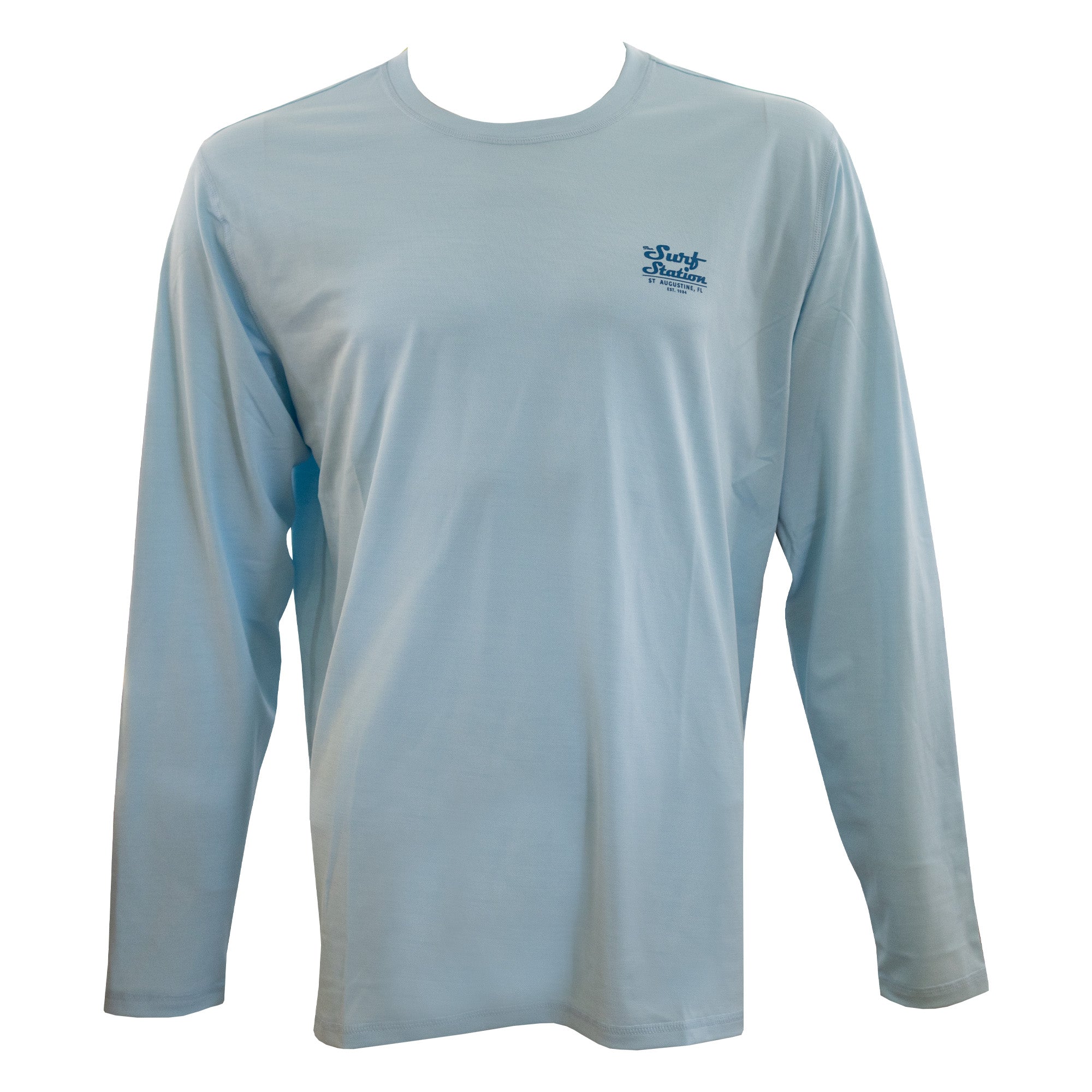 Surf Station Hybrid Men's L/S Sun Shirt - Heather Blue