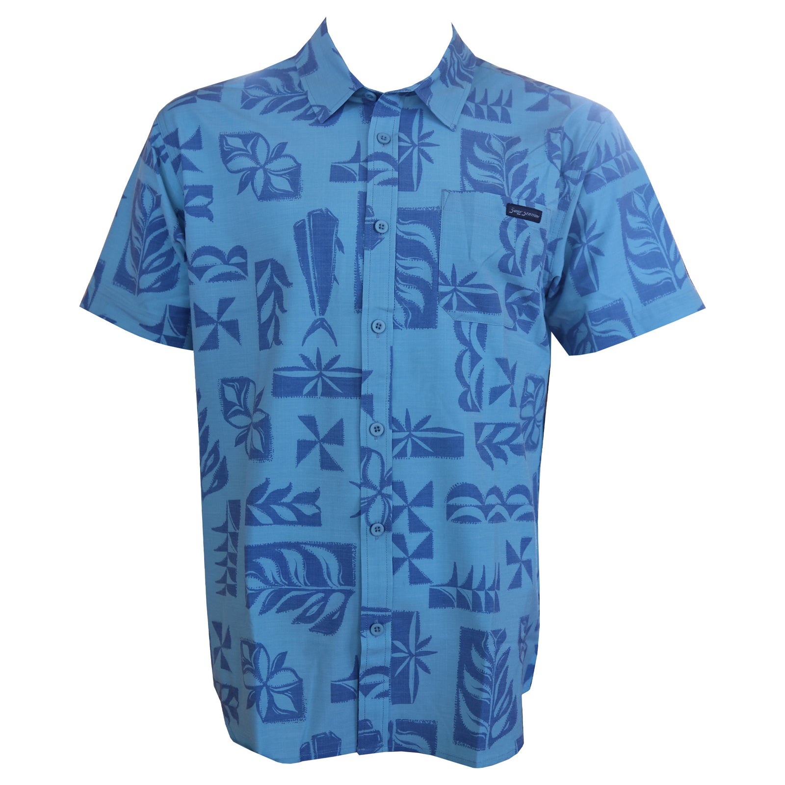 Surf Station Juno UPF 50 Men's S/S Dress Shirt - Aqua