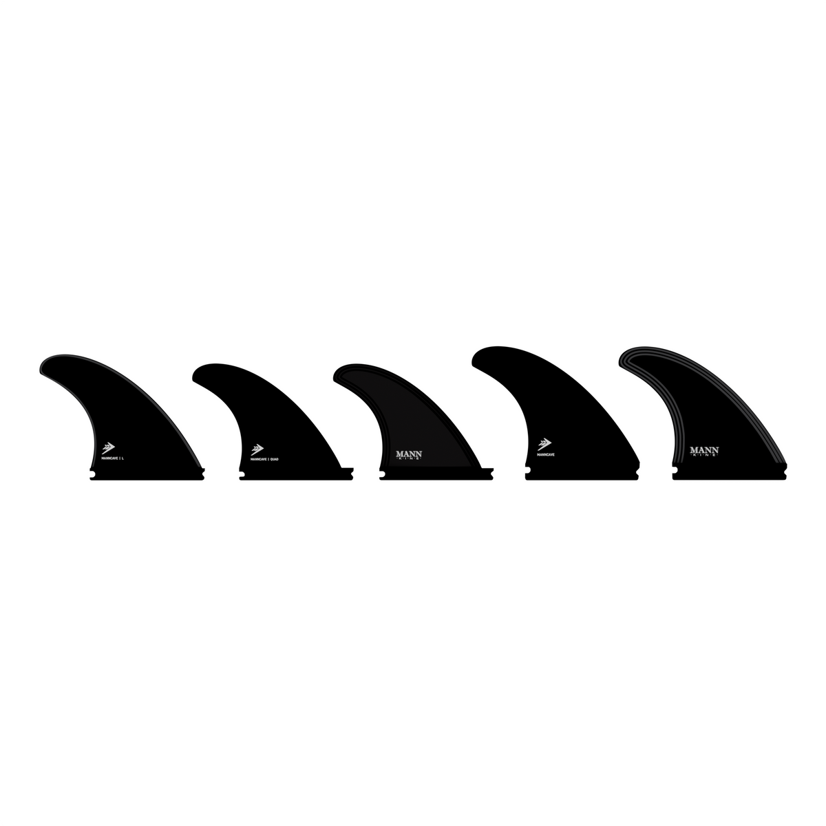 Firewire Manncave 5-Fin Surfboard Fins - Large/Black