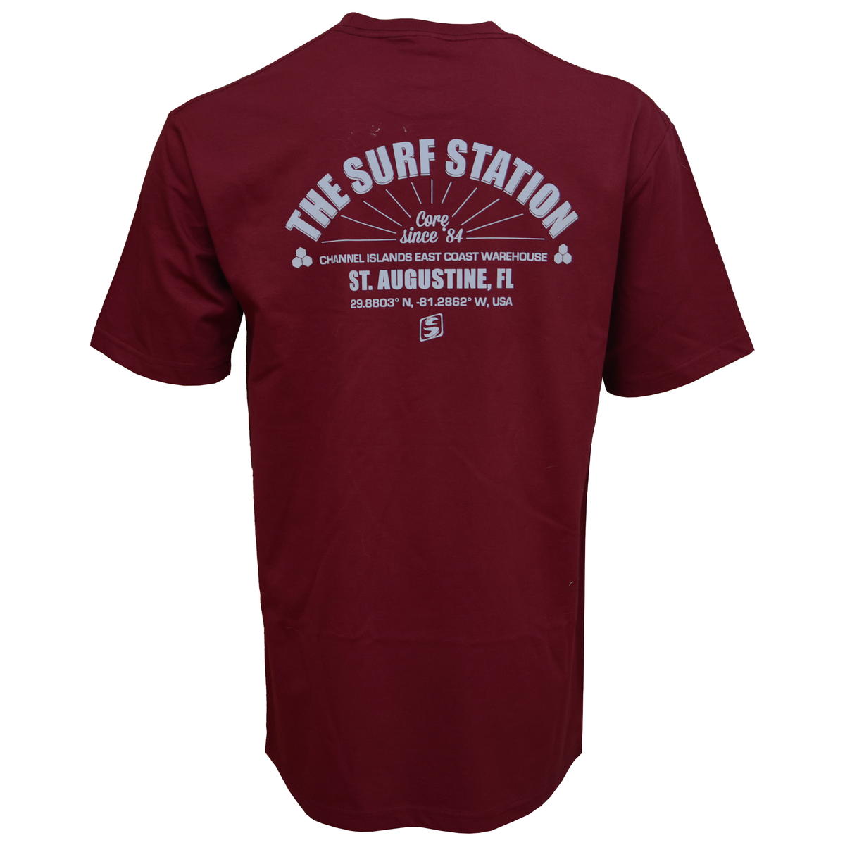 Surf Station Core Since 84 Men's T-Shirt - Burgundy