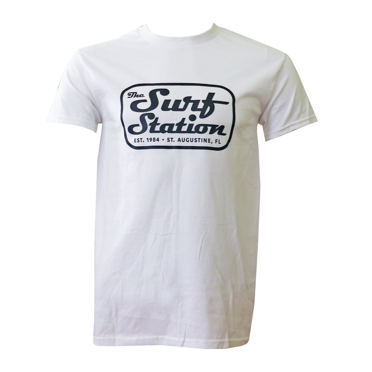 Surf Station Classic Mechanic Logo Men's S/S T-Shirt - White