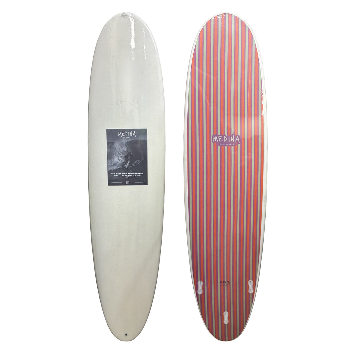 Medina Magic 8'0 Soft Surfboard - Grey