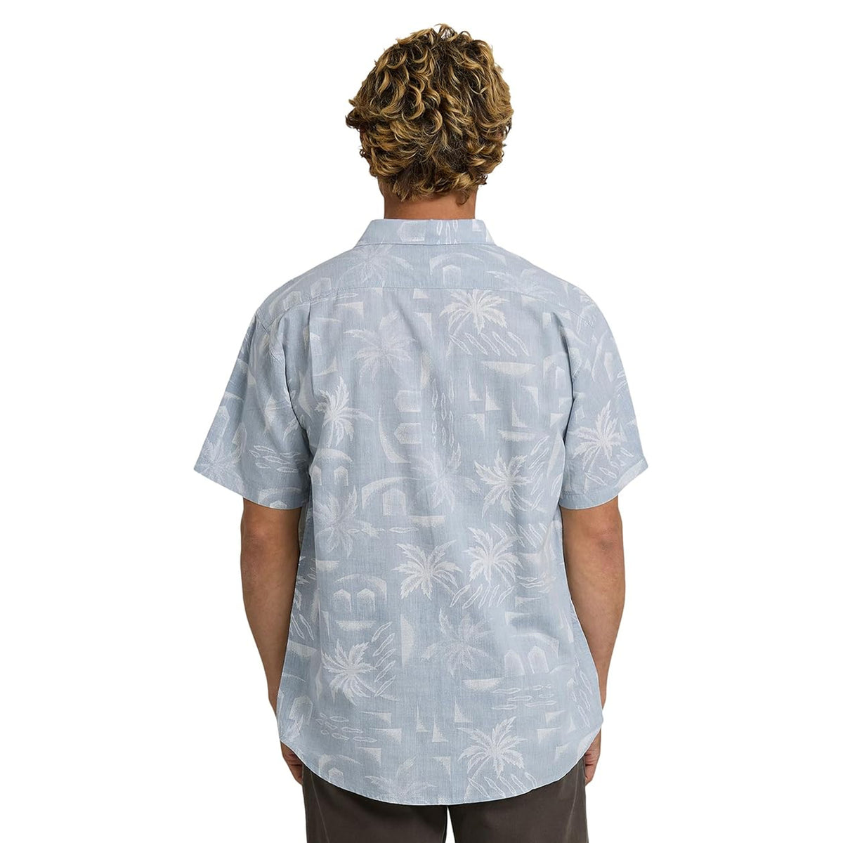 Billabong Sundays Men's S/S Dress Shirt - Mid Blue