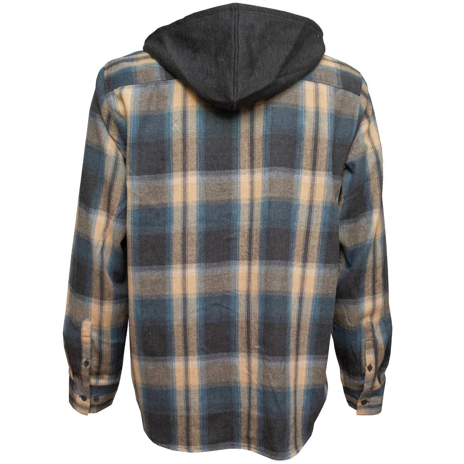 Surf Station Early Morning Hooded Men's L/S Sweater Flannel - Navy/Tan