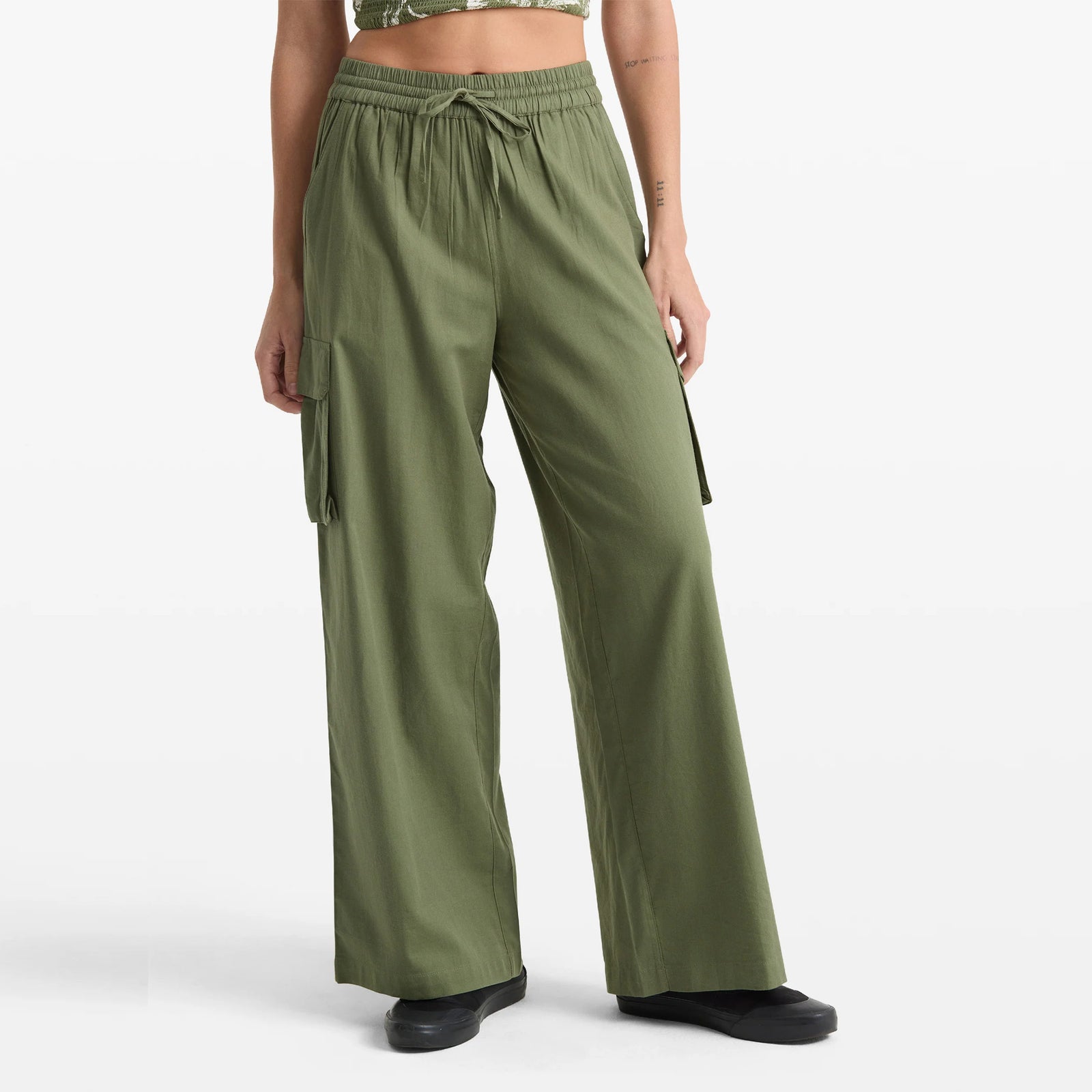 Volcom Lived In Beach Women's Pants - Moss Stone