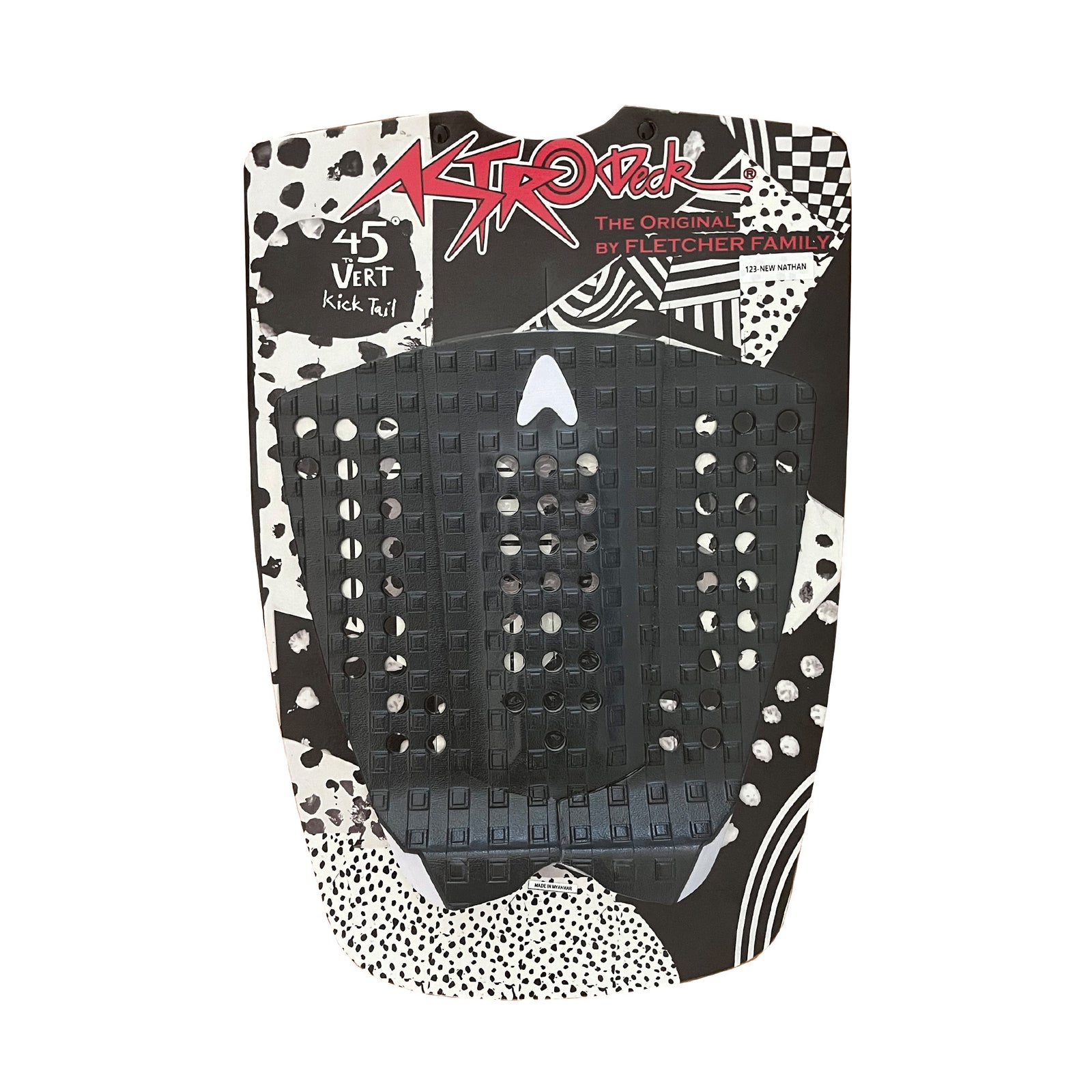Astrodeck New Nathan Fletcher Arch Traction Pad - Black/White