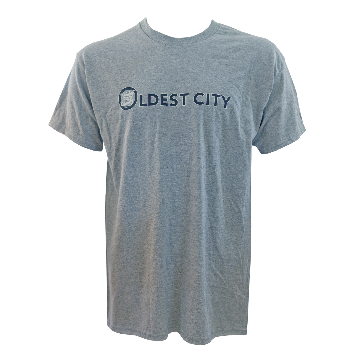 Surf Station Oldest City Men's S/S T-Shirt - Heather Grey