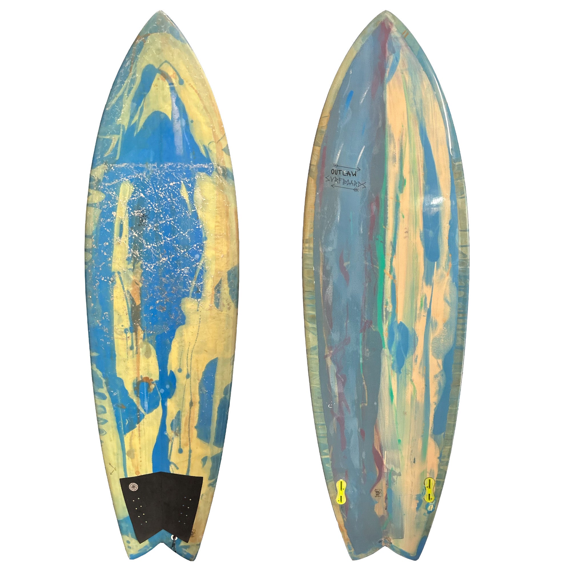 Outlaw Surfboards 6'6 Used Surfboard - FCS II