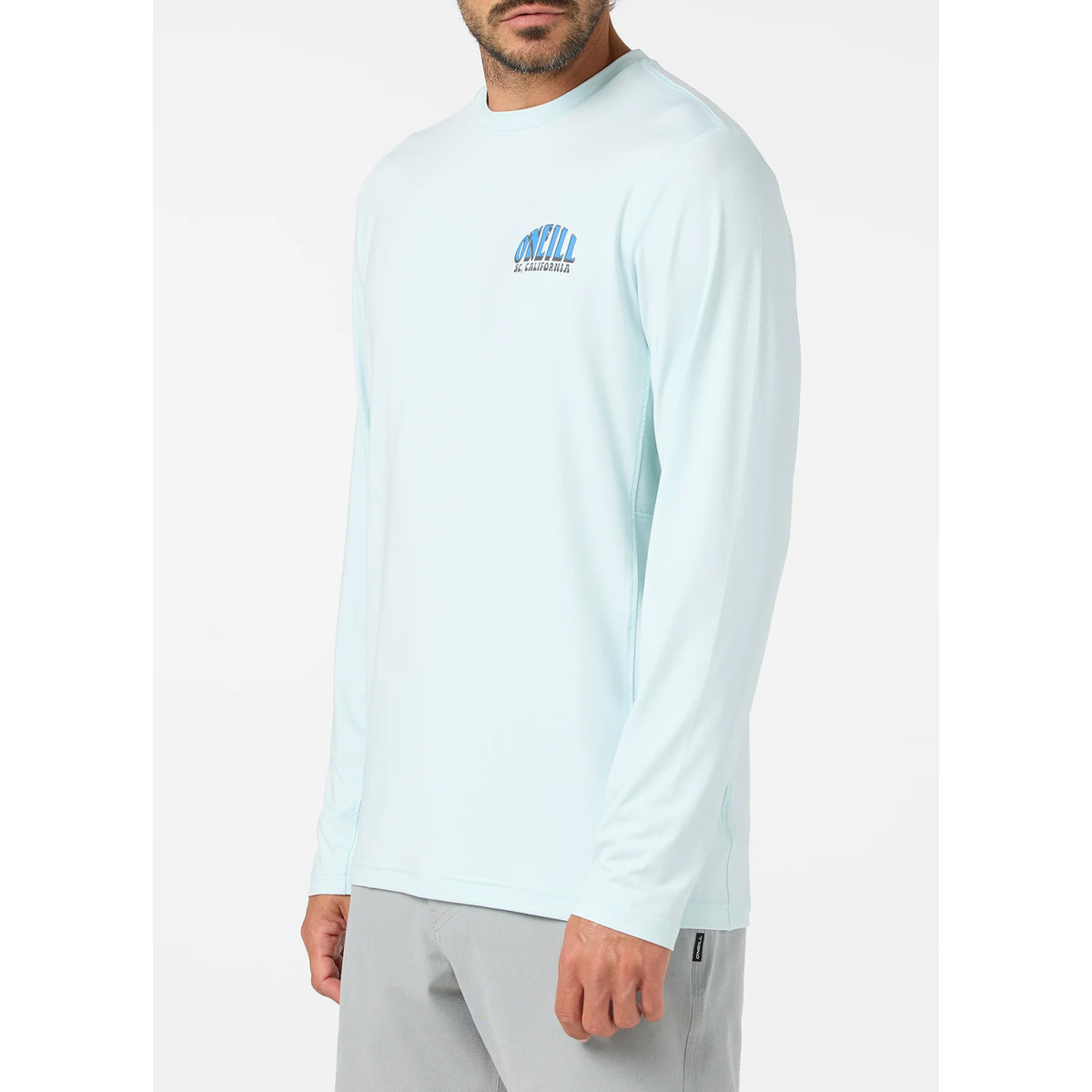 O'Neill Phrase UPF 50+ Men's L/S Sun Shirt - Pastel Blue