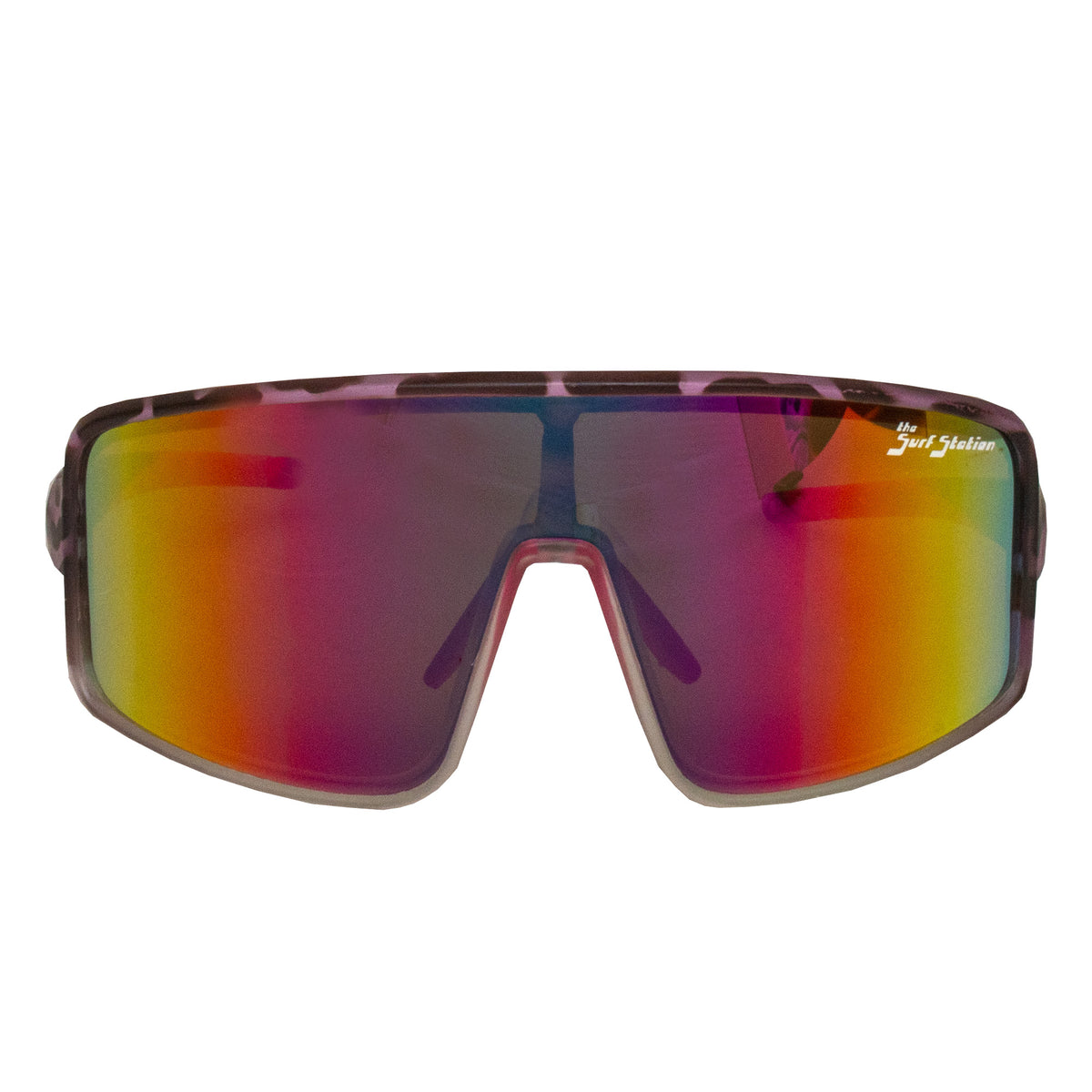 Surf Station Speedway Men's Sunglasses - Clear Pink Tiger Polarized