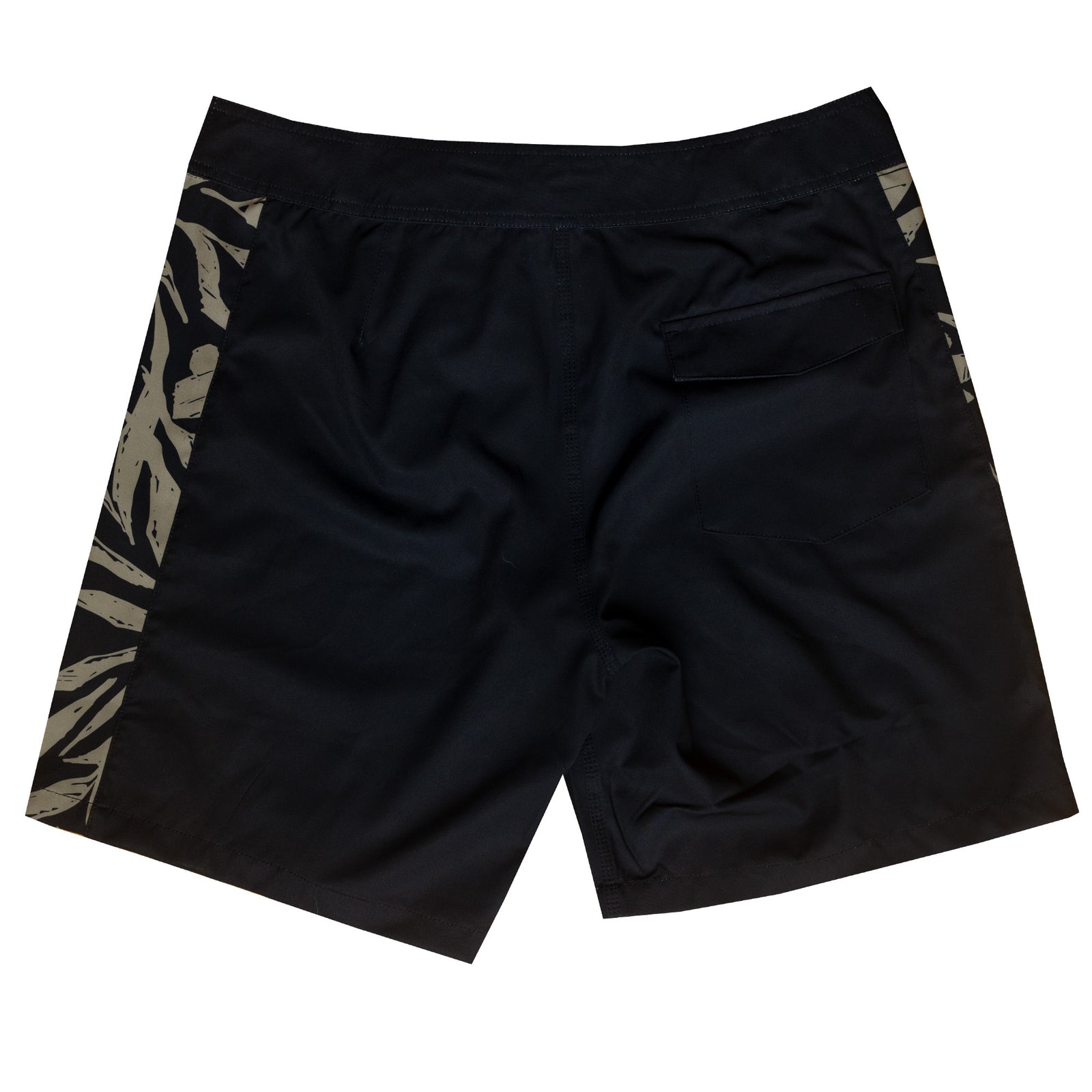 Surf Station Raya 18" Men's Boardshorts - Black/Gold Leaf