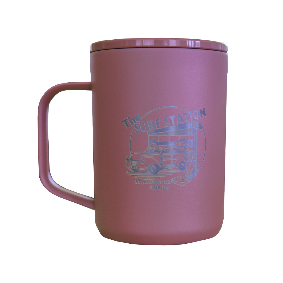 Corkcicle Surf Station Coffee Mug - 16oz/Desert Rose/Woody