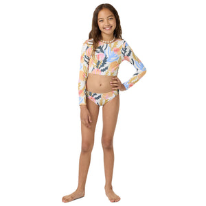 O'Neill Cora Geo Crop Youth Girl's L/S Swim Set - Multi