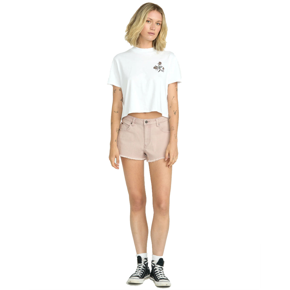 Volcom 1991 Stoned Demin Women's Shorts - Stone