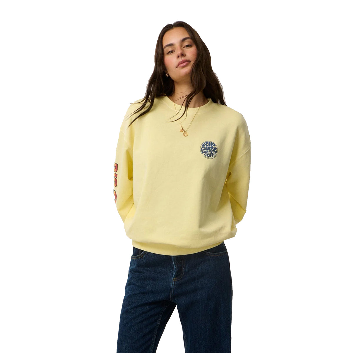 Rip Curl Stephanie Gilmore Heritage Oversized Women's L/S Fleece - Soft Yellow
