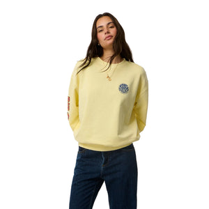 Rip Curl Stephanie Gilmore Heritage Oversized Women's L/S Fleece - Soft Yellow