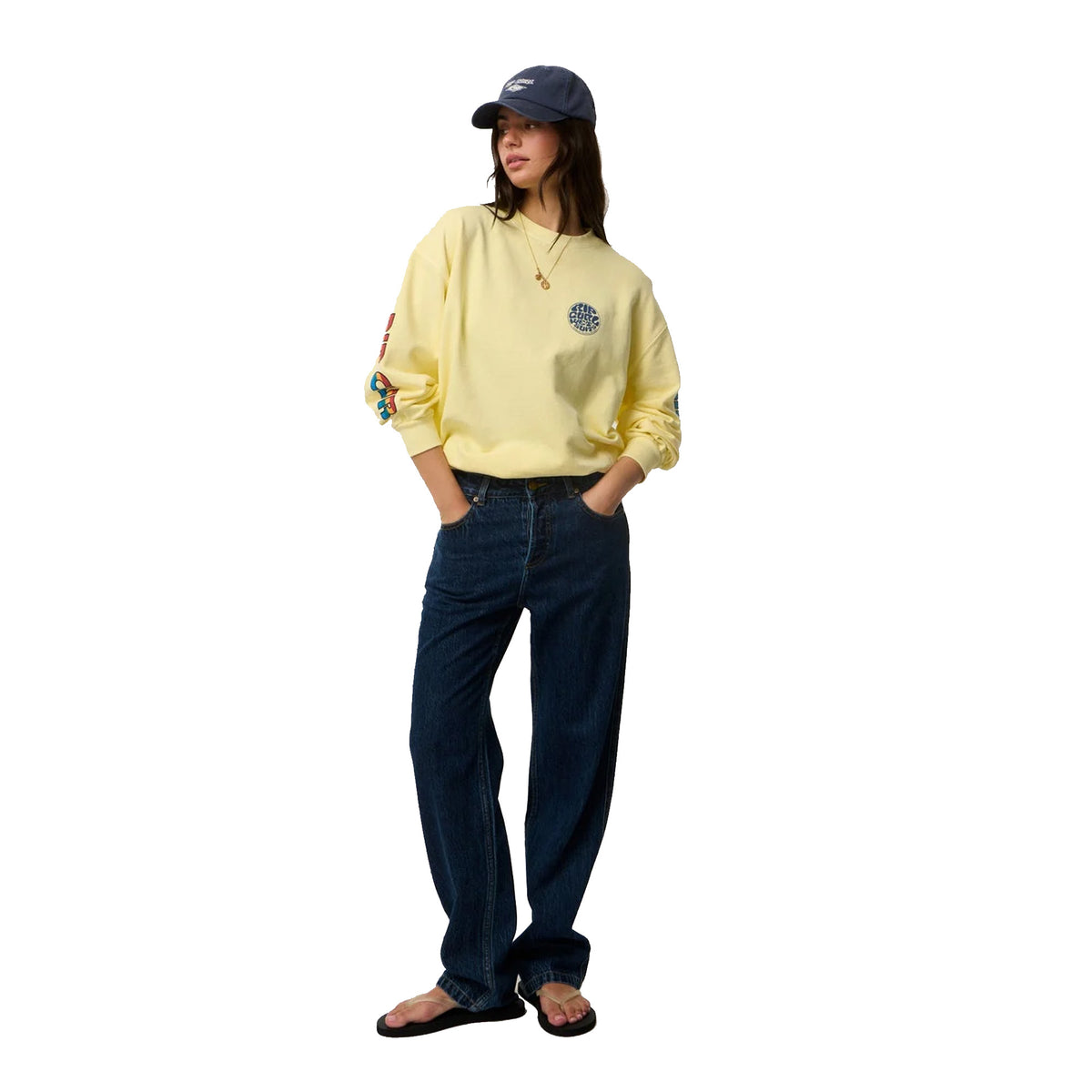 Rip Curl Stephanie Gilmore Heritage Oversized Women's L/S Fleece - Soft Yellow