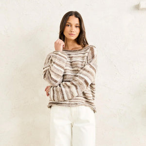 Rhythm Baklava Knit Women's L/S Sweater - Sand