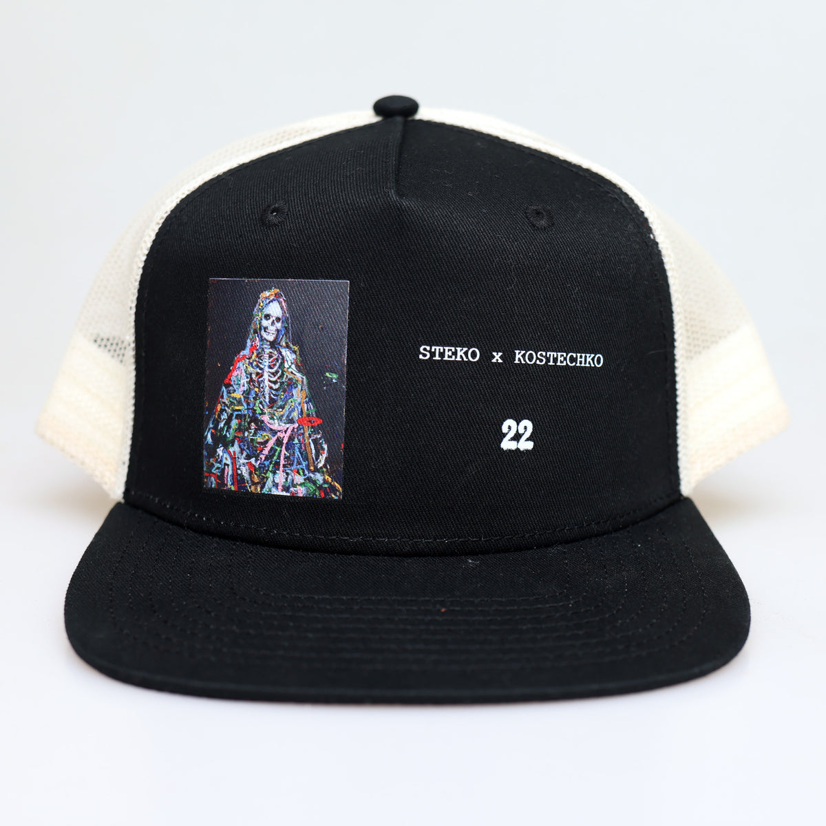 Steko Peel My Skin Snapback Men's Hat - Black/White