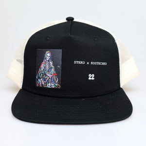 Steko Peel My Skin Snapback Men's Hat - Black/White