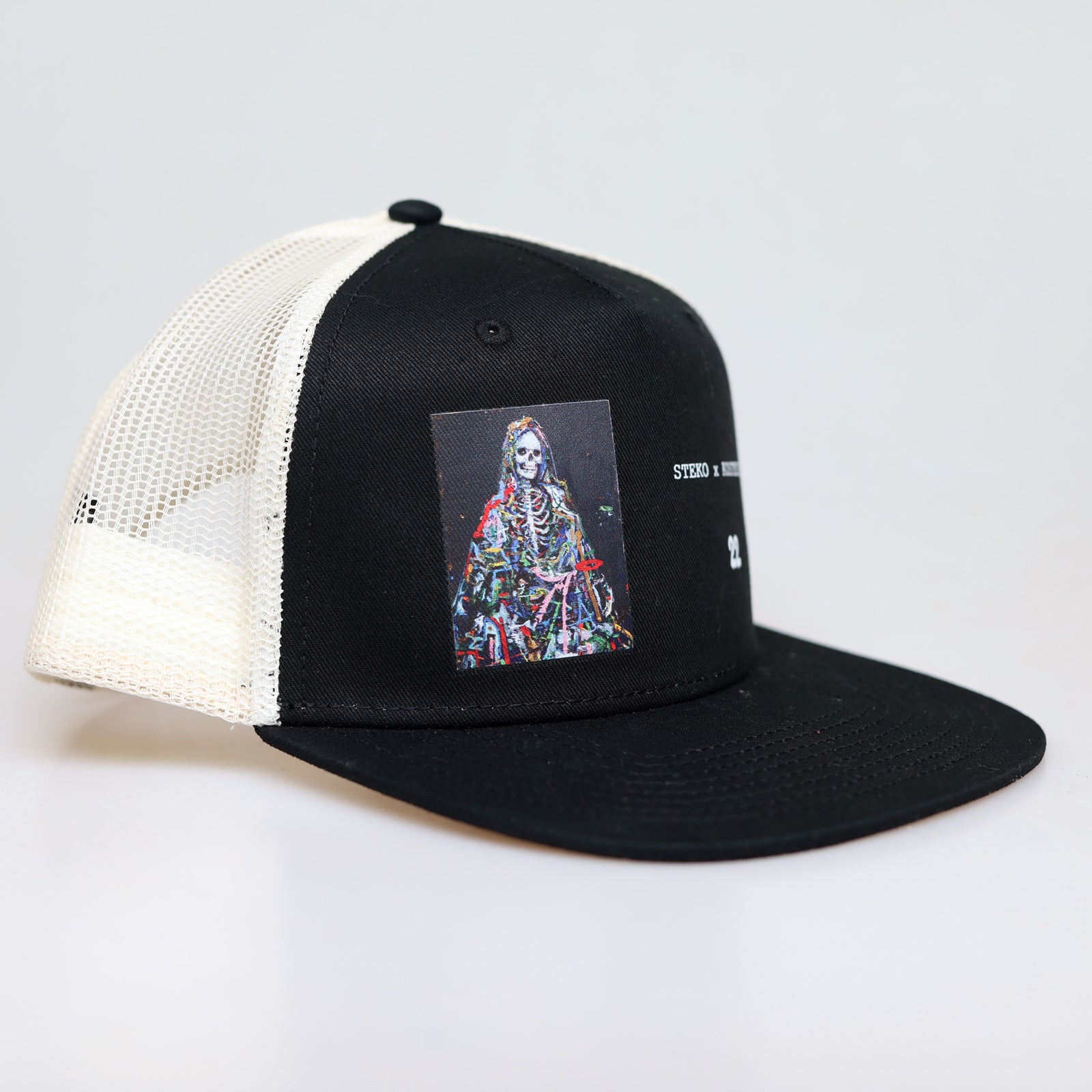 Steko Peel My Skin Snapback Men's Hat - Black/White