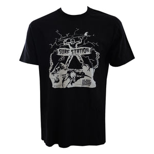 Surf Station Slasher Film Glow In The Dark Men's S/S T-Shirt - Black/White