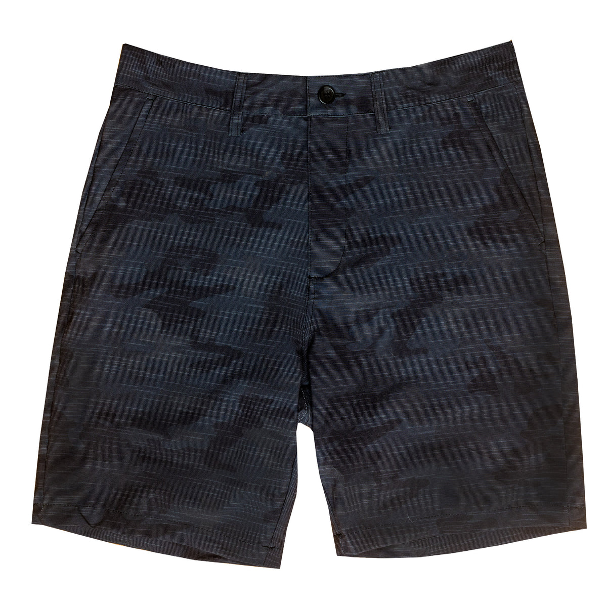 Surf Station The Standard 19" Men's Hybrid Walkshorts - Black Camo