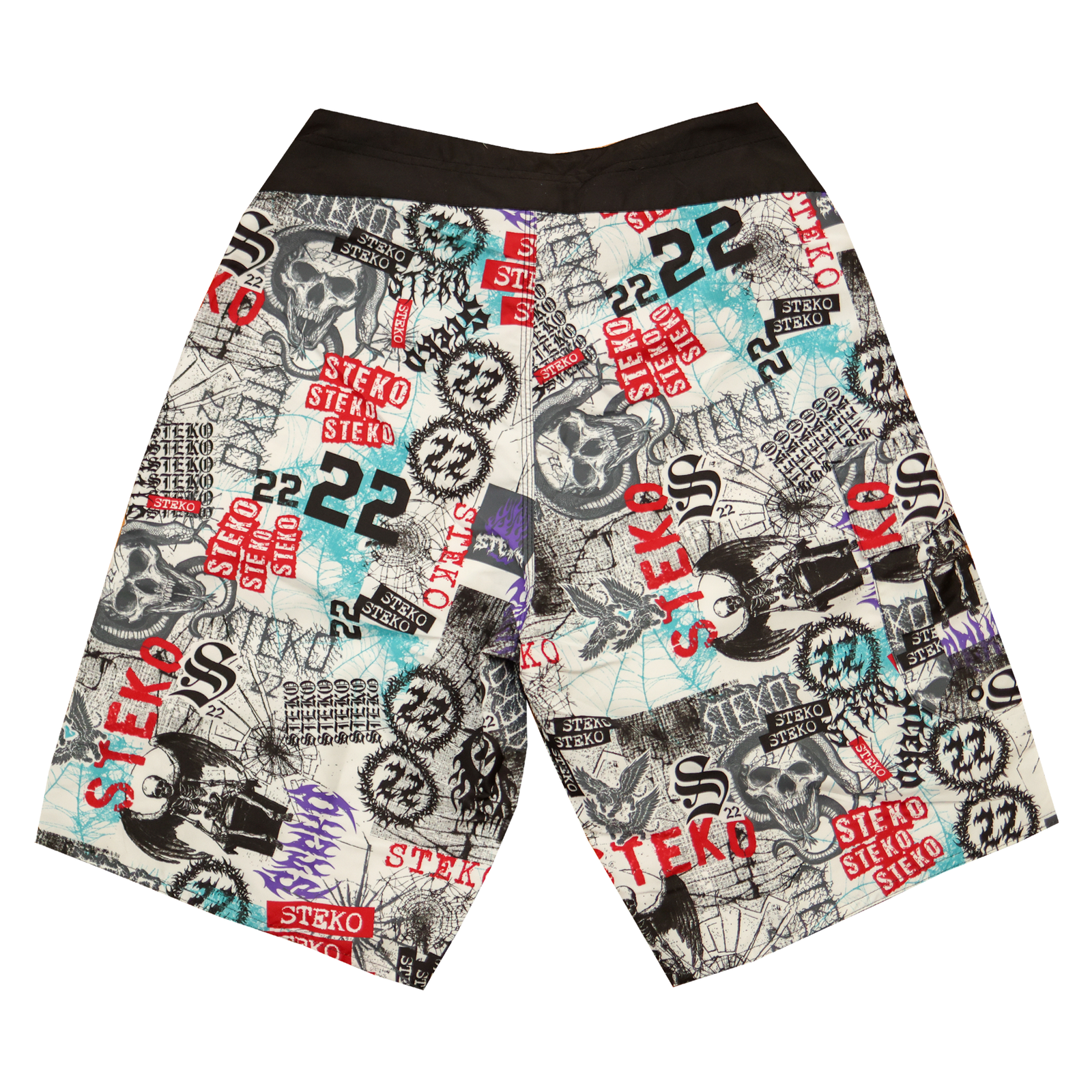 Steko Stickers Men's Boardshorts - White