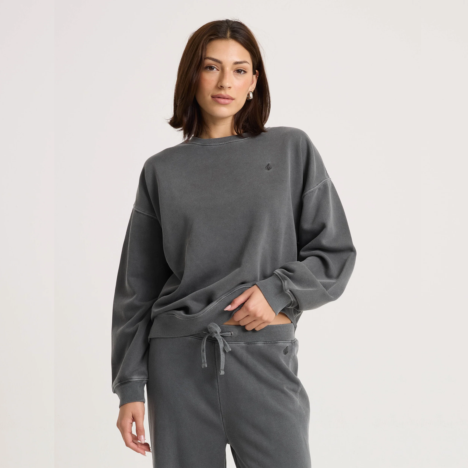Volcom Stone Soft Crew Women's L/S Sweater - Vintage Black