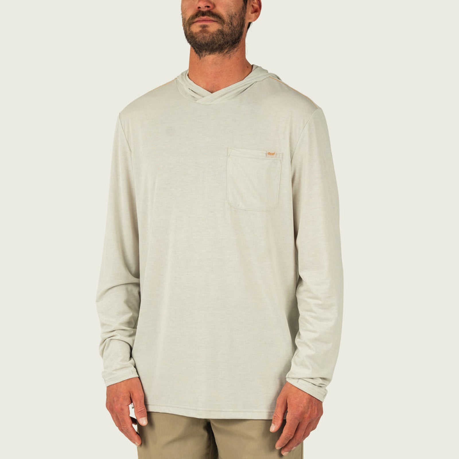 Marsh Wear Buxton Hagood Performance Men's L/S Shirt - Stone Heather