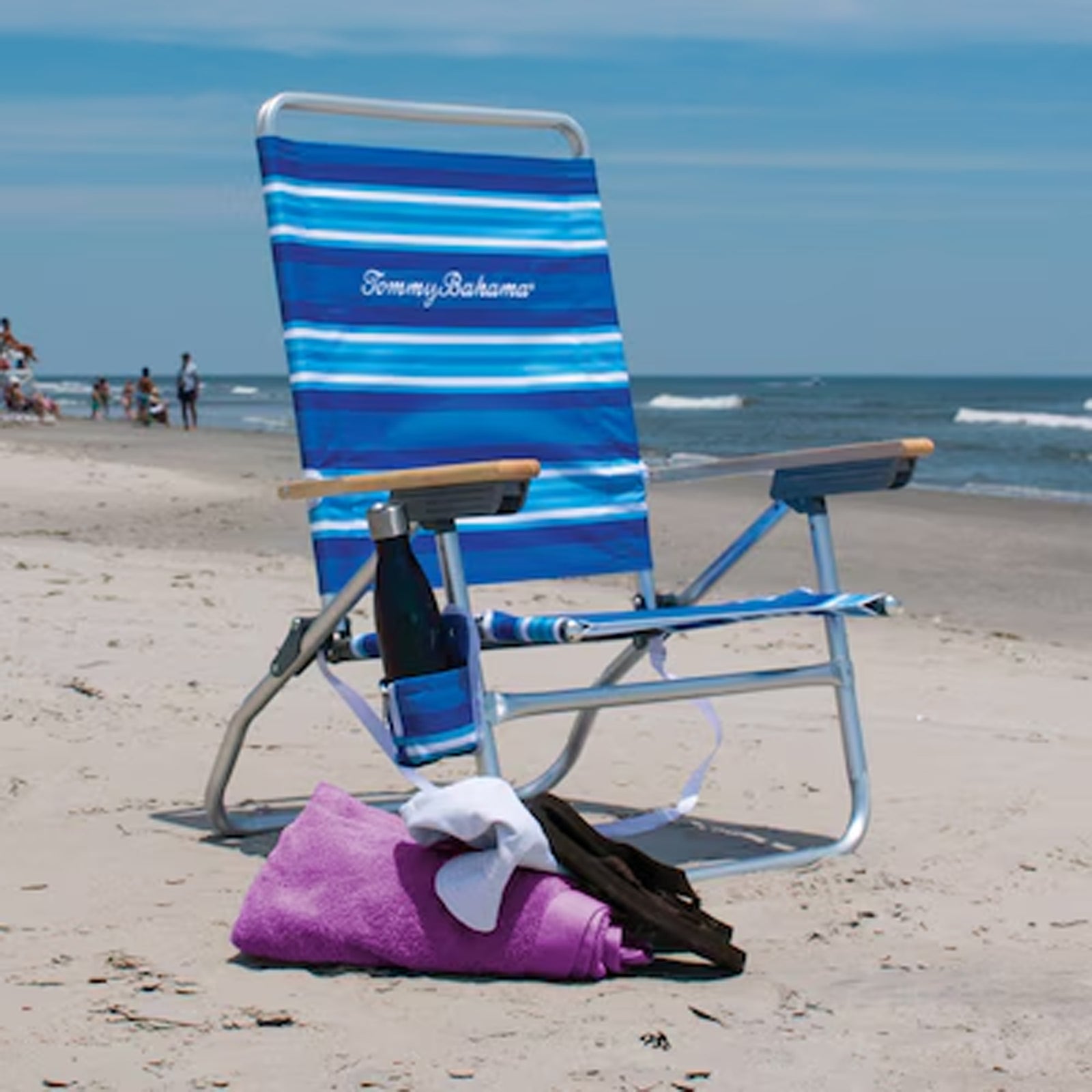 Tommy Bahama 4 Position Easy N Easy Out Beach Chair - Blue Stripe